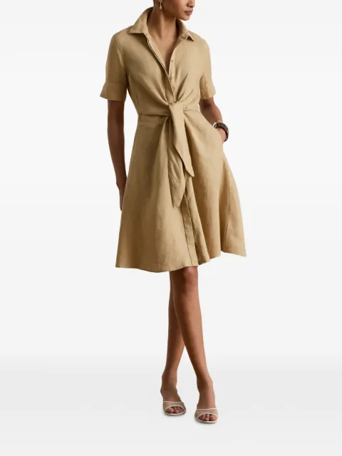 Lauren Ralph Lauren linen midi dress Neutrals 200978757