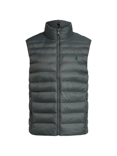 Polo Ralph Lauren logo print quilted gilet Grey 710949964001