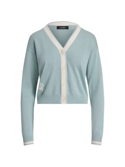Lauren Ralph Lauren embroidered-logo cardigan Blue 200963660
