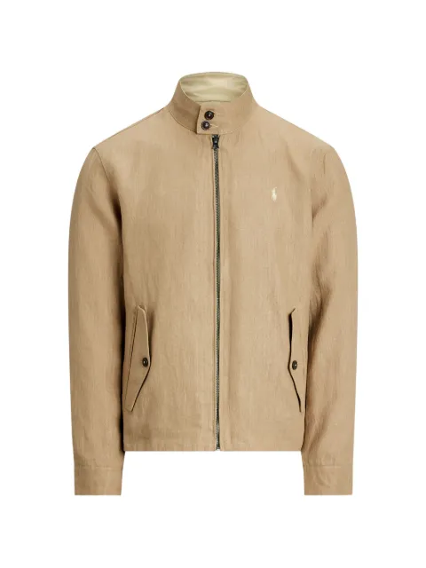 Polo Ralph Lauren logo-embroidered high-neck jacket Neutrals 710A13027001