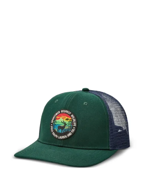 Polo Ralph Lauren logo-patch mesh-panel cap Green 710935231003