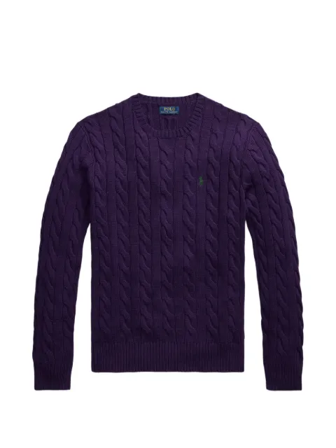 Polo Ralph Lauren cable-knit crew-neck sweater Purple 710918998042