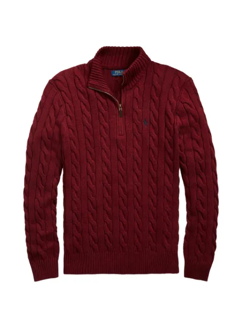 Polo Ralph Lauren cable knit zip sweater Red 710919213015