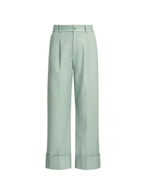 Lauren Ralph Lauren pleated turn-up trousers Green 200871814006