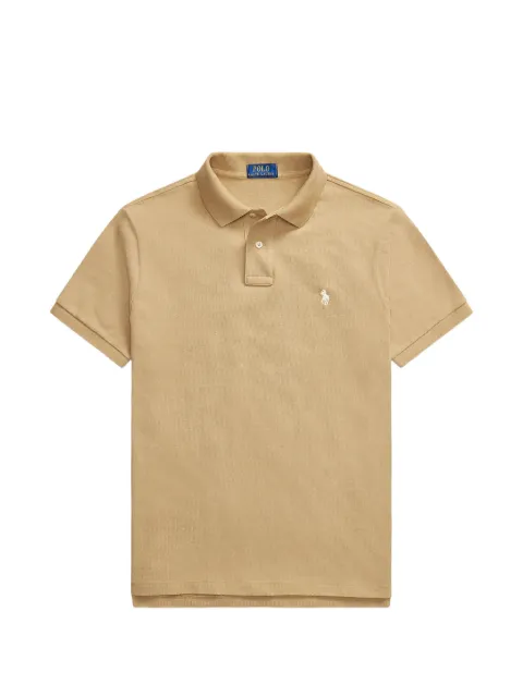 Polo Ralph Lauren pique-knit logo-embroidered polo shirt Neutrals 710937293075