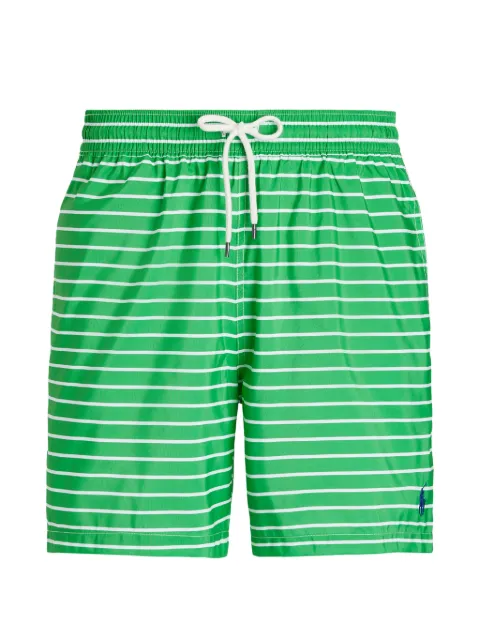 Polo Ralph Lauren striped drawstring-waist swim shorts Green 710965013002