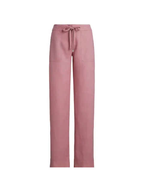 Lauren Ralph Lauren drawstring patch-pocket trousers Pink 200950948003