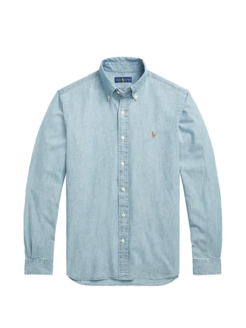 Polo Ralph Lauren logo-embroidered button-down shirt Blue 710839167001