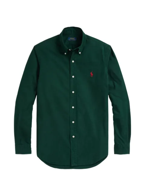 Polo Ralph Lauren embroidered-logo button-down shirt Green 710798540031