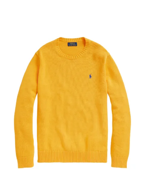Polo Ralph Lauren embroidered-logo crew-neck sweater Yellow 710884460013