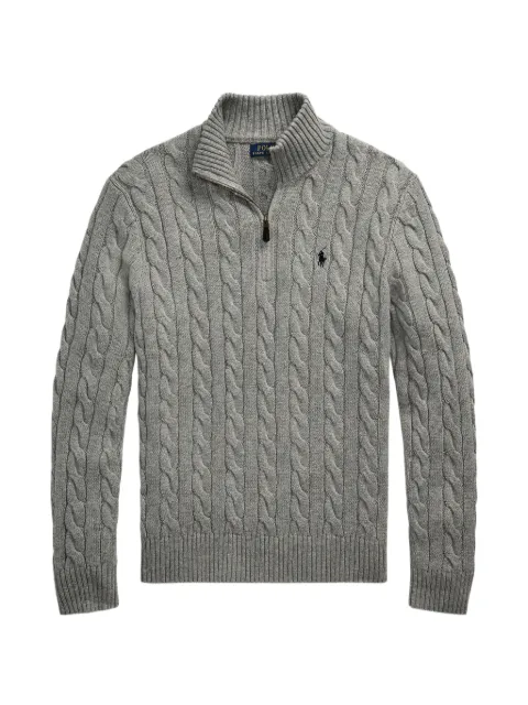 Polo Ralph Lauren cable-knit quarter-zip sweater Grey 710919213005