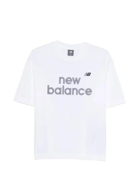 New Balance logo-print T-shirt White WT61L713