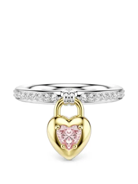 Swarovski Idyllia heart-charm pavé-set rings Silver 5737269