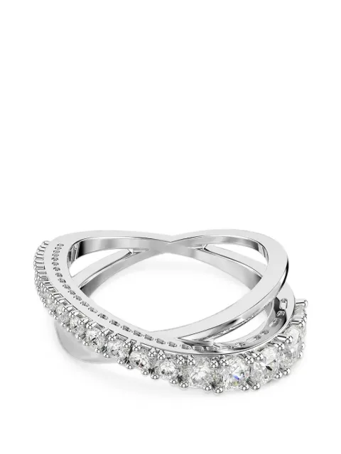 Swarovski Hyperbola crystal-embellished crossover ring Silver 5714956