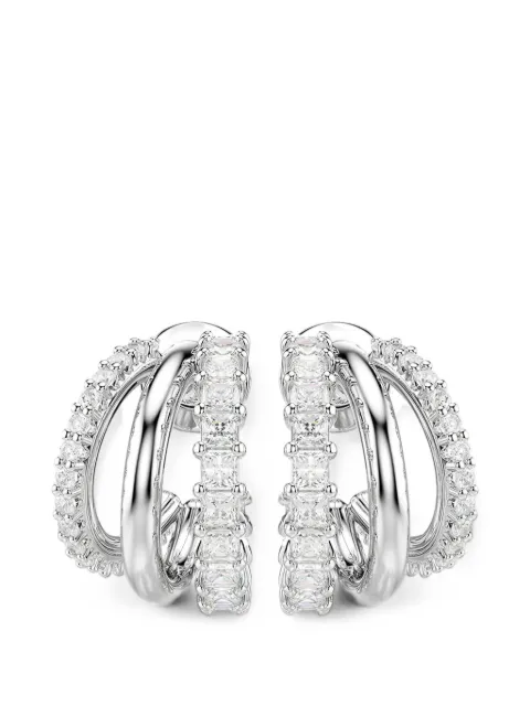 Swarovski Hyperbola crystal-embellished multi-hoop earrings Silver 5737110