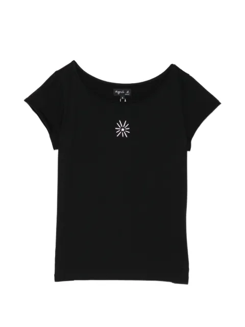 agnès b. star-print T-shirt Black E057SDL2