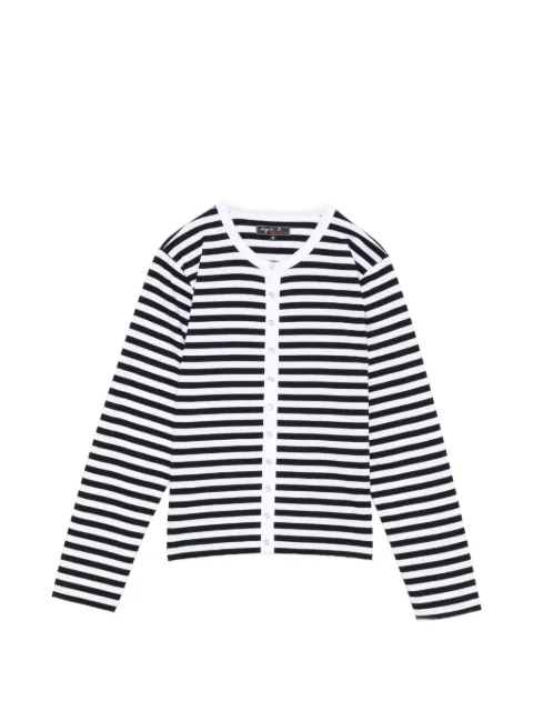 agnès b. Astro striped cardigan Black EDU4J008