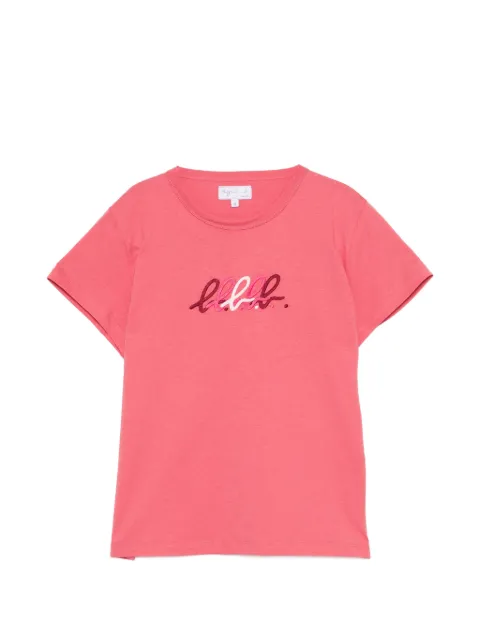 agnès b. embroidered-logo T-shirt Red 2653K403