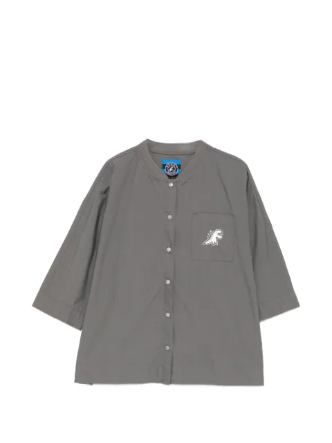 SPORT b. by agnès b. crystal-embellished logo shirt Grey C615QU9U
