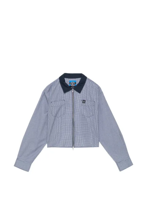 SPORT b. by agnès b. Checker zip-fastening shirt Blue C712QI4P