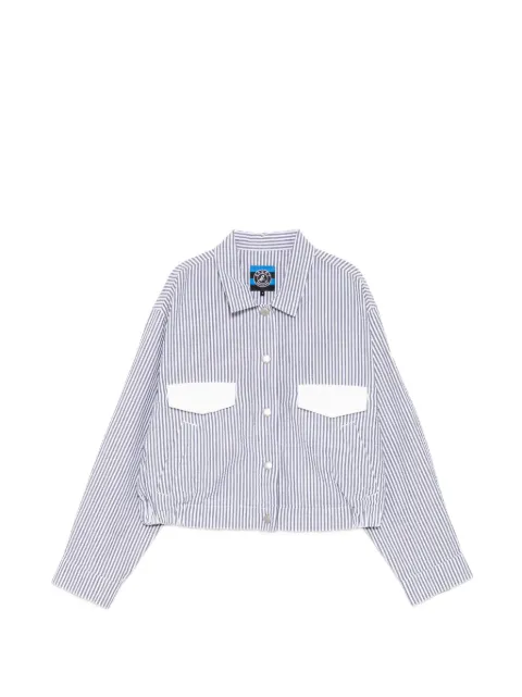 SPORT b. by agnès b. striped cropped jacket Blue DD11QR89
