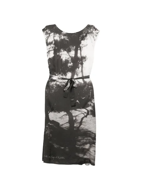 agnès b. tree-print midi dress Black ZF73NZ15