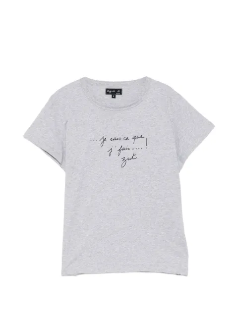 agnès b. BRANDO COTTON T-shirt Grey 2653SY58