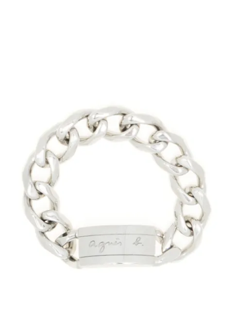 agnès b. logo-plaque curb-chain ring Silver RG99H925