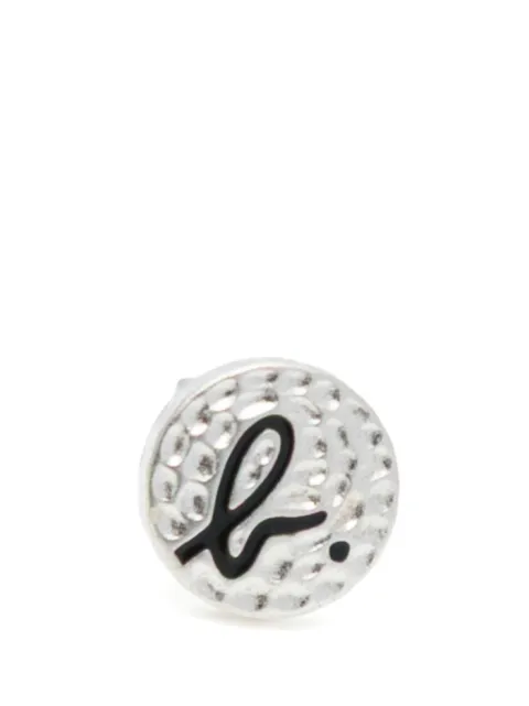 agnès b. hammered logo-detail earrings Silver EI22H925