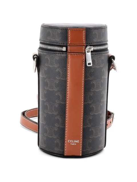 Celine Pre-Owned Vertical Cylinder Bag Triomphe Coated Canvas crossbody bag Brown 2E8CPVILT2LBIPFL