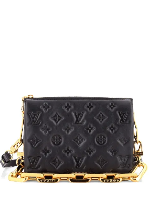 Louis Vuitton Pre-Owned Coussin Bag Monogram Embossed Lambskin BB crossbody bag Black RGGO6D32BE7RSF17