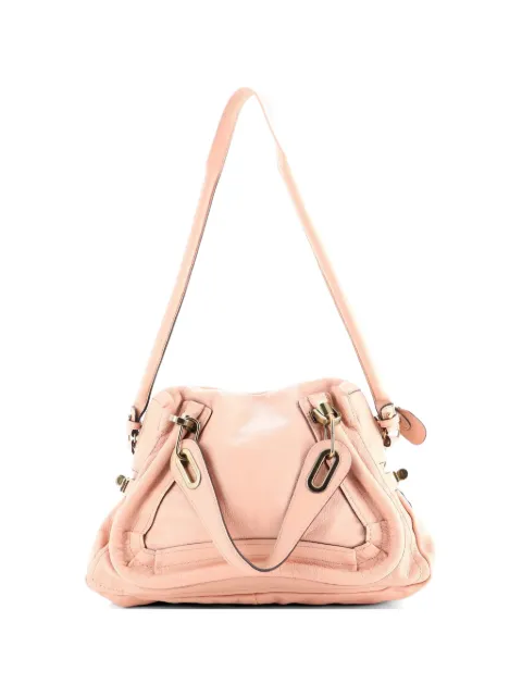 Chloé Pre-Owned Paraty Top Handle Bag Leather Medium satchel Pink E2SB892ILUUXPR21