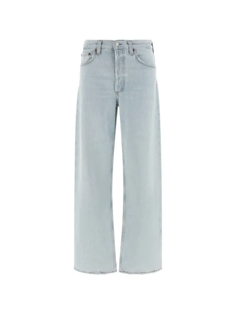 AGOLDE Arc contrast-stitch five-pocket jeans Blue A2901601TANT