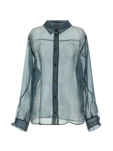 Haikure Maya silk shirt Blue HEW06103OR002