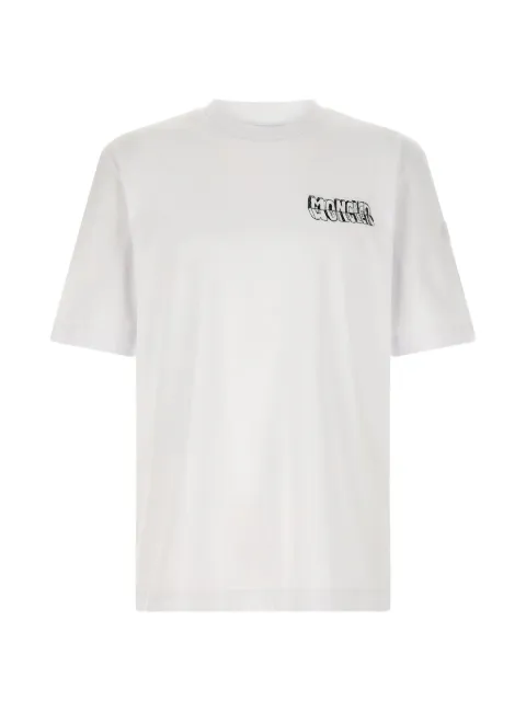 Moncler logo-print T-shirt White L10918C0003689AUG