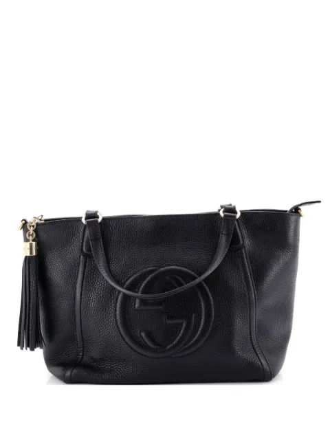Gucci Pre-Owned Soho Convertible Top Handle Bag Leather Small satchel Black TFC6PITATNPA8FFJ