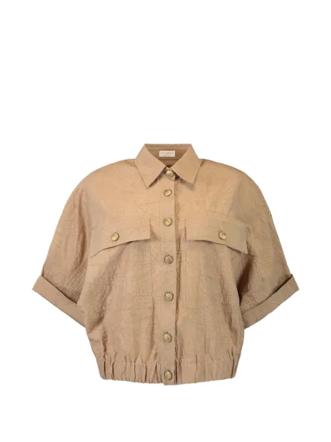 Brunello Cucinelli Sun River chest-pockets shirt Brown MQ988MW306C1604