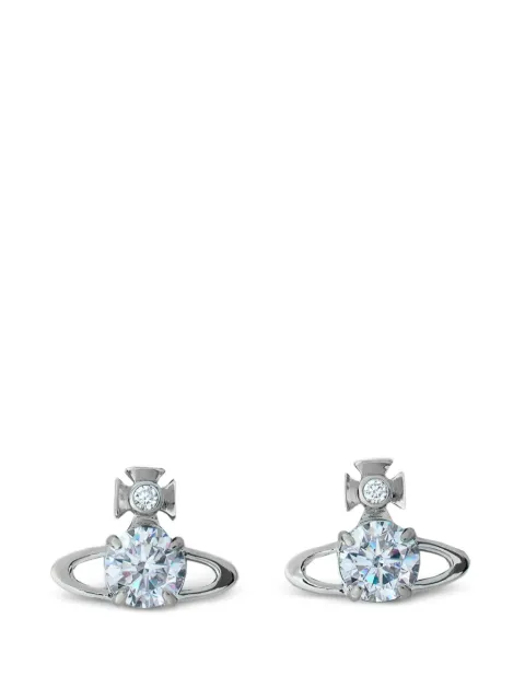 Vivienne Westwood Orb crystal stud earrings Silver 6201037602P102P102