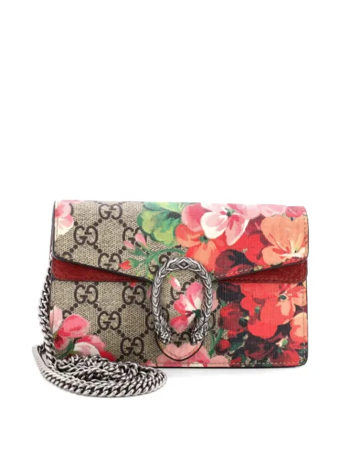 Gucci Pre-Owned Dionysus Bag Blooms Print GG Coated Canvas Super Mini crossbody bag Brown 75YMDBDJM9U0T487