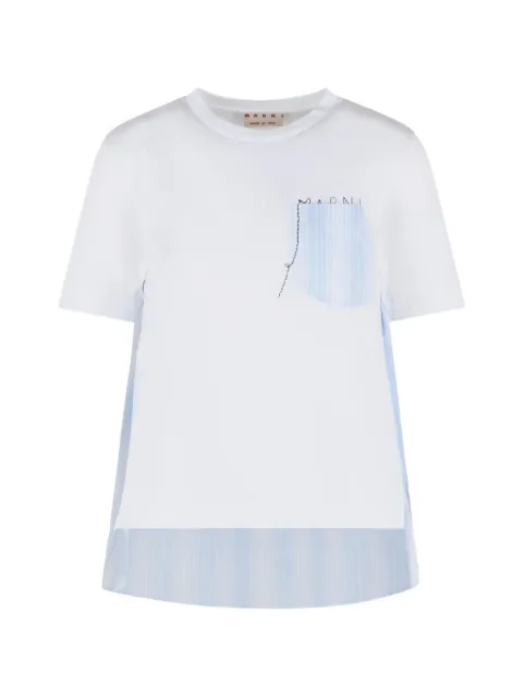 Marni pocket striped T-shirt Grey THJE0378Q1UTC446