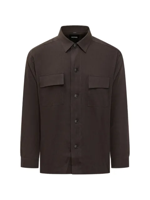 BOSS patch pocket shirt Brown 50561419