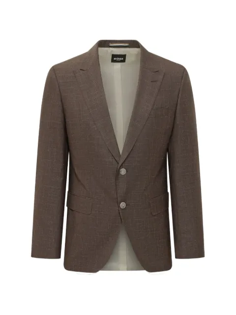 BOSS peak lapel blazer Brown 50562604