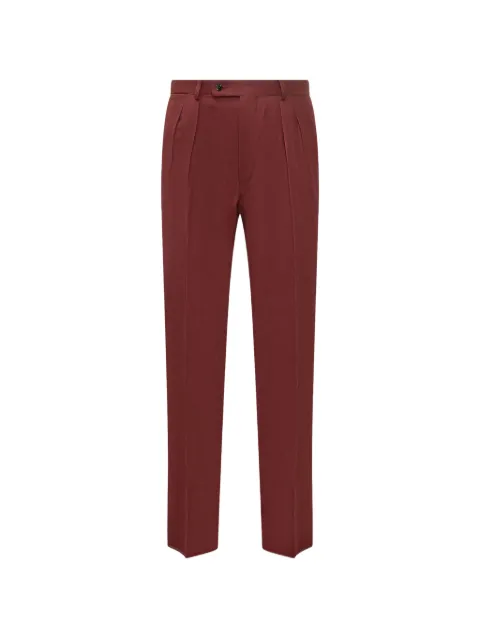 Gabriele Pasini pleated pressed-crease trousers Red 641828012