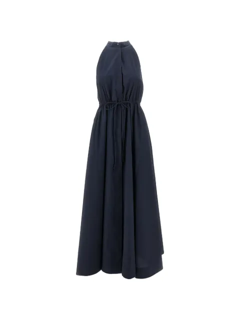 Emporio Armani drawstring sleeveless maxi dress Blue EW003115AF10010UB130