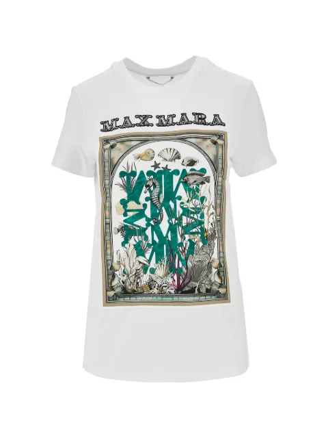 Max Mara Mxmspadino printed T-shirt White 2611941062600