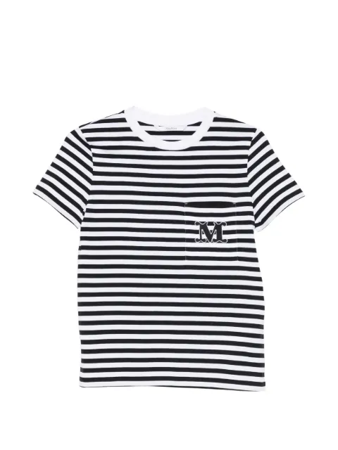 Max Mara striped patch pocket T-shirt Black 2611941052600