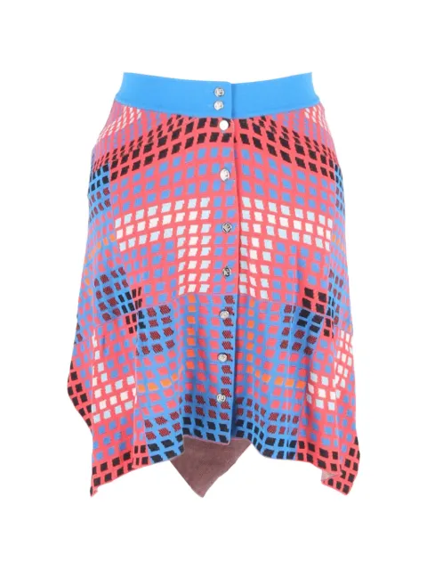 Paco Rabanne Pre-Owned knitted abstract-print midi skirt Pink RFCPUGBCL706858W