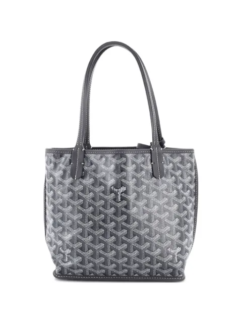 Goyard Pre-Owned Anjou Reversible Tote Coated Canvas Mini satchel Grey WW849IS9VK202QRC