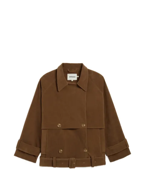 Apparis Gaia jacket Brown GAIASANSSUEDESHORTTRENCHCOAT
