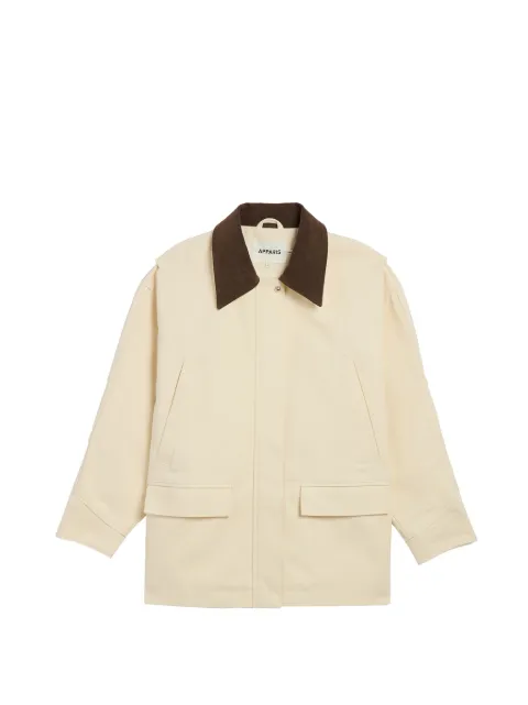 Apparis Clive collared jacket Neutrals CLIVECANVASWORKWEARJACKET